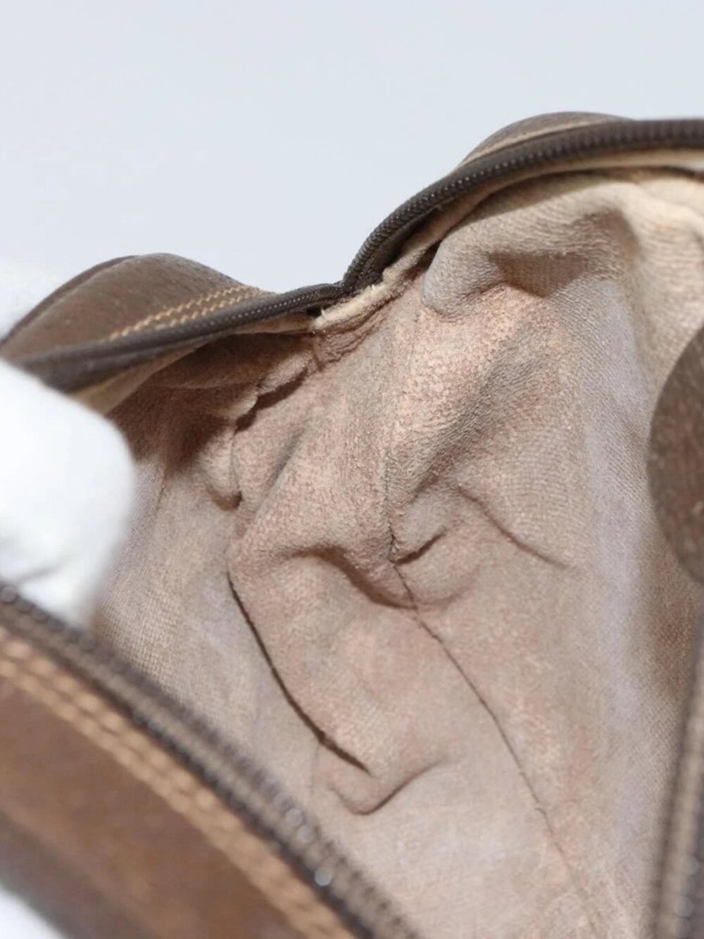 GUCCI GG Supreme Web Sherry Line Bag PVC Beige Gold 007 58 6112 1030 Auth 163653 - Picture 12 of 16